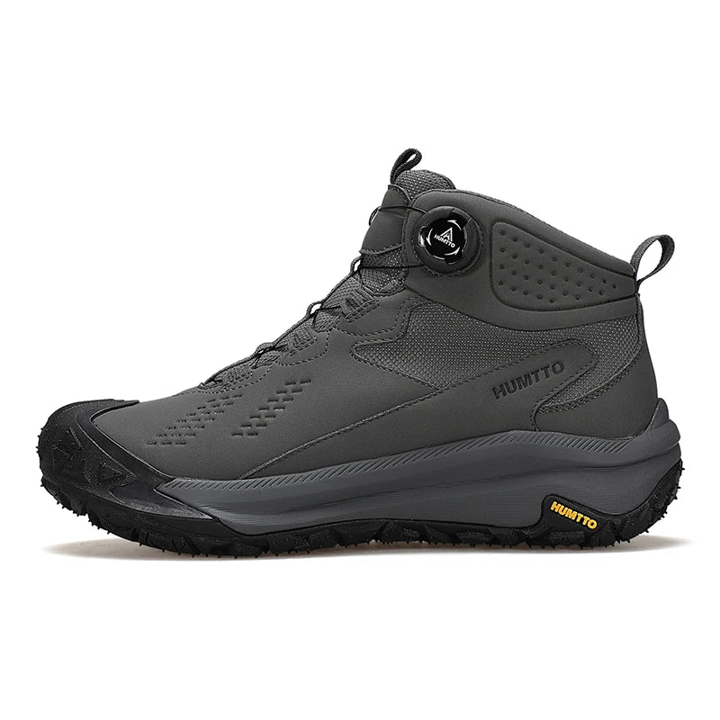 HUMTTO Outdoor Boots for Men Genuine Leather Hiking Shoes Non-slip Camping Trekking Men's Sports Shoes Winter Safety Sneakers