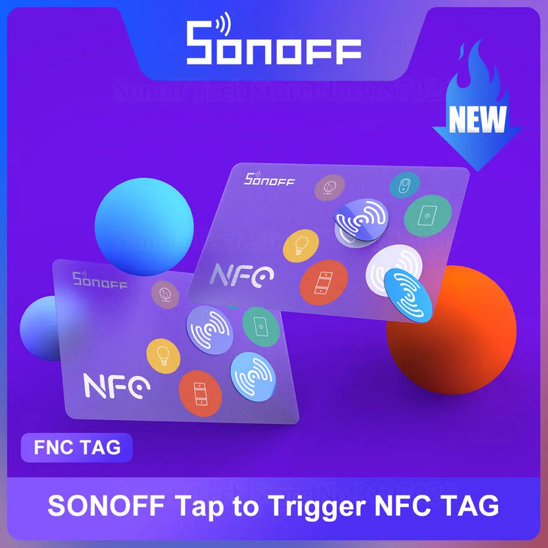SONOFF NFC TAG 540 Bytes 215 Chip Metal Resistant Wide Compatible with NFC-enabled Phone Control Smart Devices Scenes