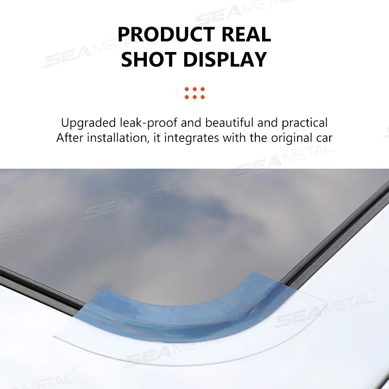 SEAMETAL 3/6M Universal Car Sunroof Edge Waterproof Sealing Strip High Temperature Resistant Sunroof Seals Kit Noise Insulation