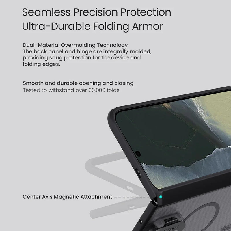 NILLKIN For Google Pixel 11 Pro Fold Magsafe Case Frosted Shield Pro Magnetic Wireless Charging Back Cover For Pixel 11 Pro Fold