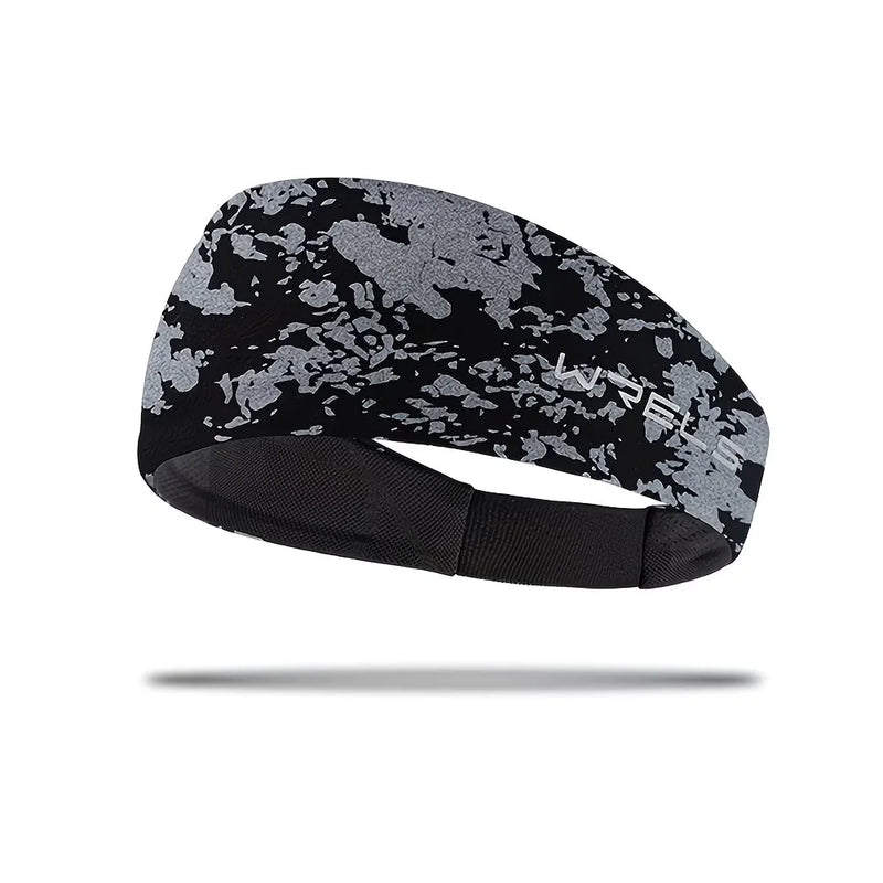 WRELS Sports Headband Sweat Wicking Quick Dry Sweatband Reflective Hair Band High Elastic Durable Men Women Running Headband