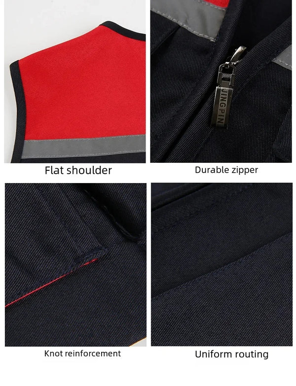 Three-dimensional Thin Shoulder Pad Summer Lightweight Jacket V-Neck Workwear Vest Professional custom embroidery hot stamping