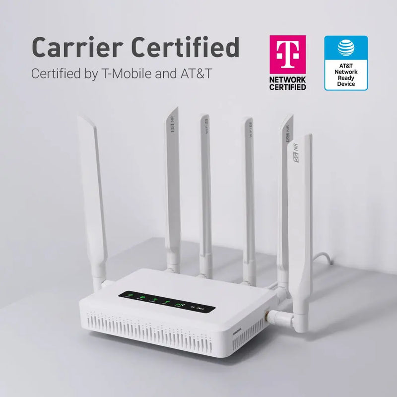 រ៉ោតទ័រច្រកផ្លូវ GL.iNet GL-X3000 (Spitz AX) 5G AX3000, Wi-Fi 6, Multi-WAN និងអង់តែនដែលអាចផ្ដាច់បាន, ស៊ីមពីរ, OpenVPN និង WireGuard