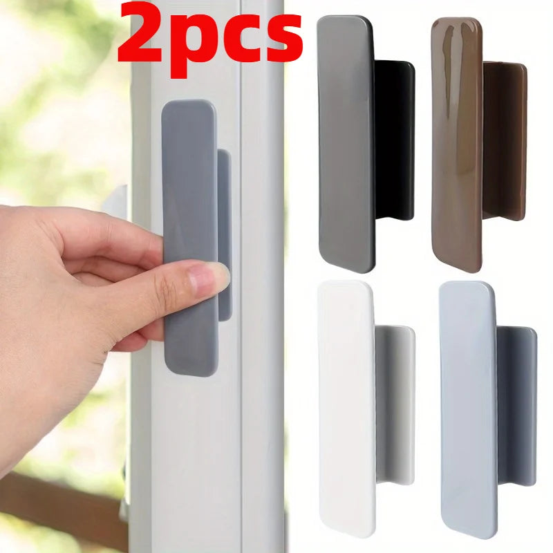 2pcs Non-punching Self-Adhesive Door Handle Without Punching, Multi-Purpose Handle, Paste Cabinet Handle, Door Handles.