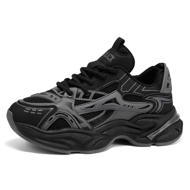 Men's mesh Chunky sneakers four seasons new soft sole outdoor running shoes fashion casual breathable light speed sports shoes