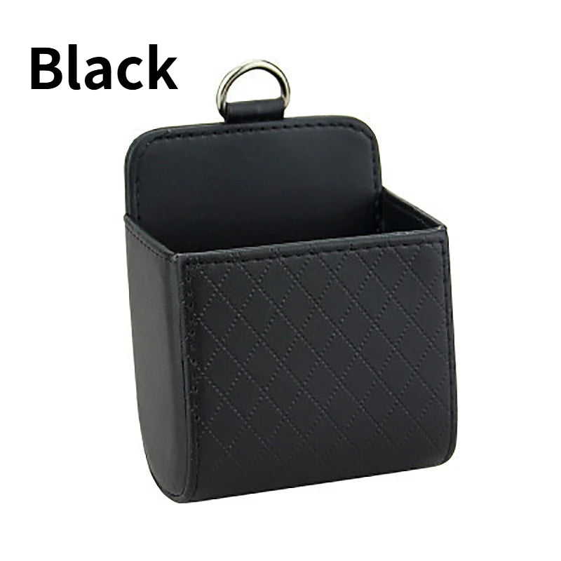 Car Air Vent Mounted Storage Box，Multi-functional storage box | Faux Leather Car Mounted Phone Pouch, Interior Additions