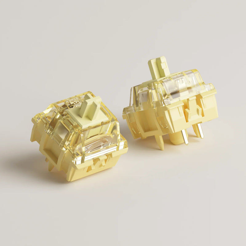 Akko V5 Pro Cream Yellow Switch 5Pin 50gf Thocky Linear Switch Factory Lubed Compatible with Cherry MX Mechanical Keyboard 45pcs