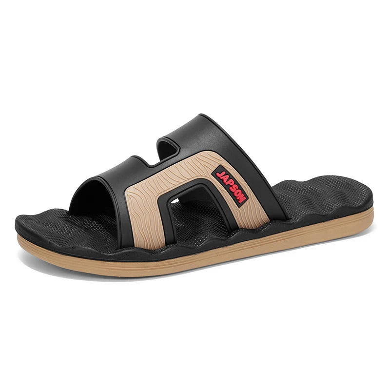 Mens Indoor Flat Slippers Slides Lightweight Home Shoes House Room Footwear Slide Slipper Comfortable PVC Upper EVA Soles