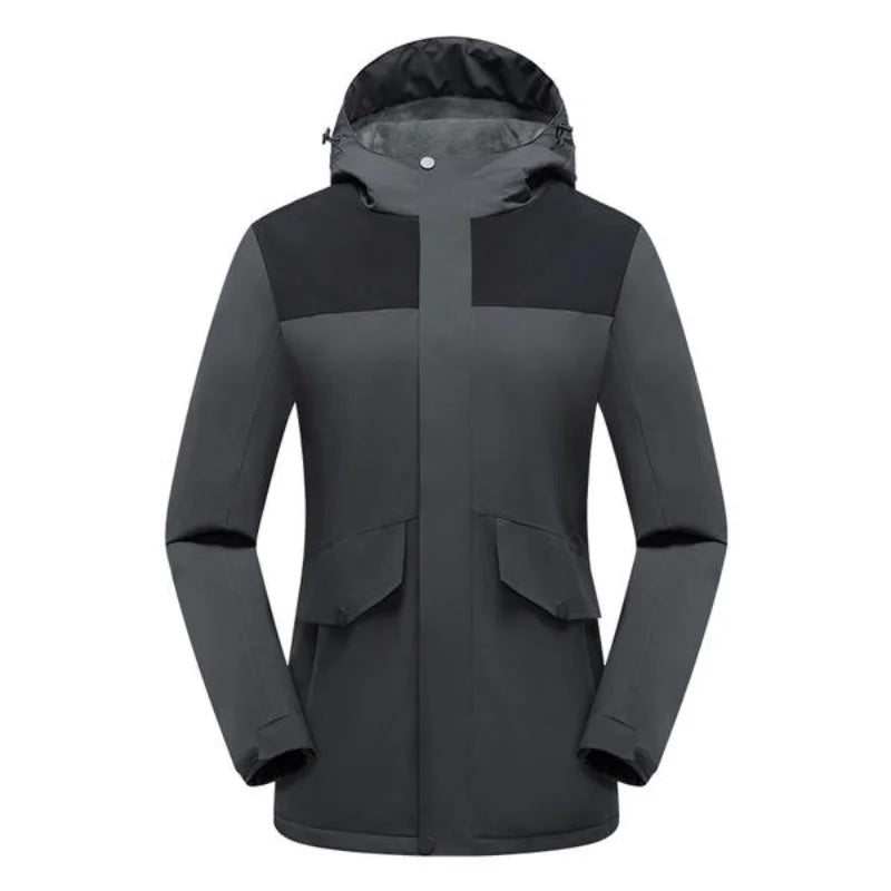 YKK zipper one-piece fleece thickened fishing suit team-building activity mountaineering jacket windproof and warm custom logo