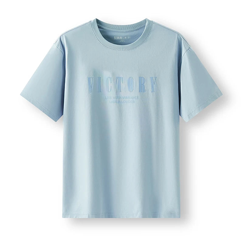 Semir Mens Tshirt 2026 Knitted Inner Wear Printed Crew Neck New Style Versatile Casual Soft Daily Wear