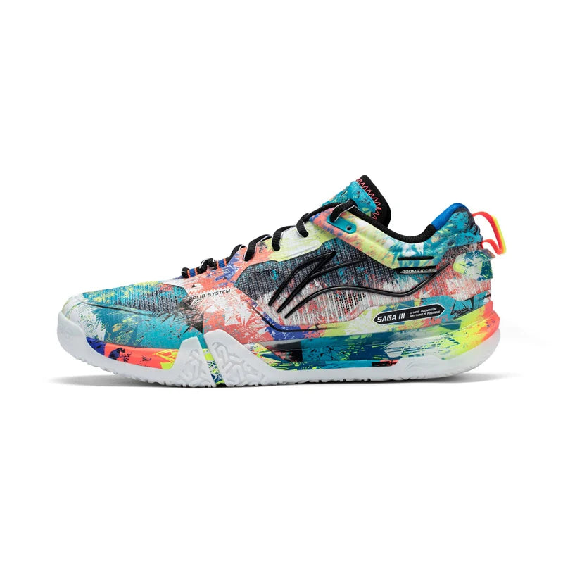 ស្បែកជើងវាយសី Li-Ning Unisex SAGA III PRO BOOM Cushion បន្ទះកាបូន-ជាតិសរសៃ LiNing សម្រាប់បុរស និងស្ត្រី ស្បែកជើងប៉ាតាប្រកួតប្រជែង AYAV001