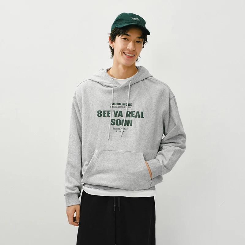 Semir Stylish Hoodie Unisex 2026 Spring Fashion Print Couple Style Loose Casual Comfortable Versatile Pullover Top