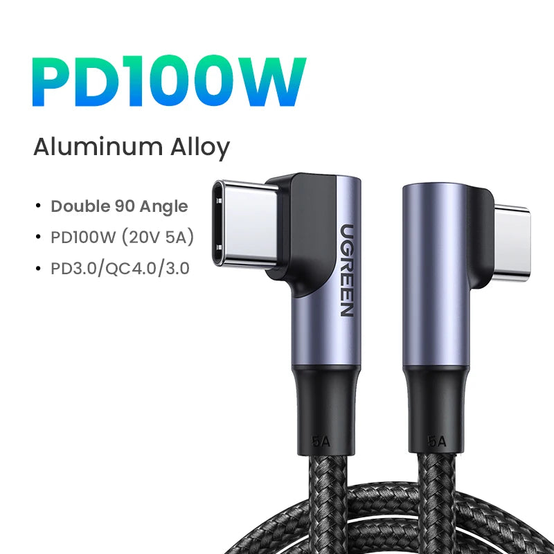 UGREEN PD100W USB C to USB C Charging Cable for iPhone 17 16 15 Samsung MacBook iPad Quick Charger 4.0 PD Fast Charging Cord