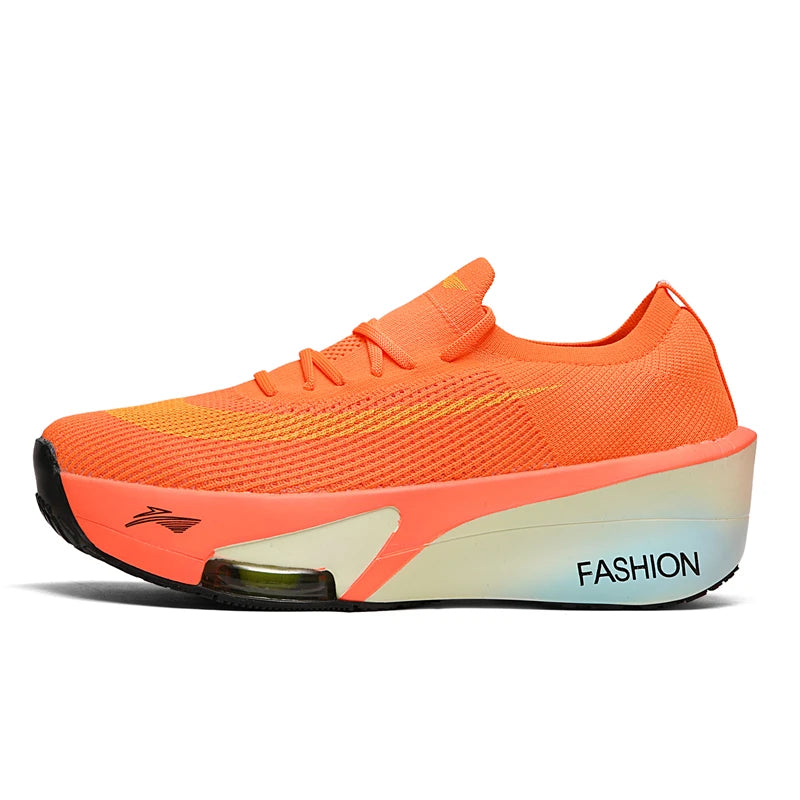Unisex Sports Shoes Casual Light Mesh Breathe Fashion Lace Up Running Shoes 2026 New Flat Bottom Anti Slip Rebound Fitness Shoes