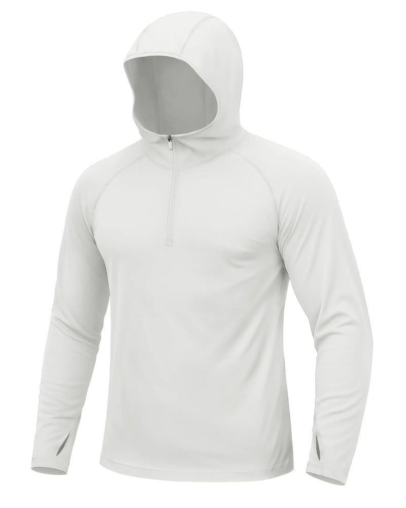 TACVASEN Mens 1/4 Zip UPF 50+ Shirts Sun Protection Running Surfing Athletic Shirt Lightweight Rash Guard Long Sleeve Hoodie