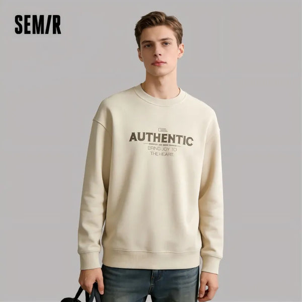 អាវយឺតបុរស Semir បោះពុម្ពអក្សរ 2026 រលុង ក រាងមូល រចនាប័ទ្មទីក្រុង ធម្មតា ប្រចាំថ្ងៃ ទន់ មានផាសុកភាព ពាក់ប្រចាំថ្ងៃ ទាន់សម័យ