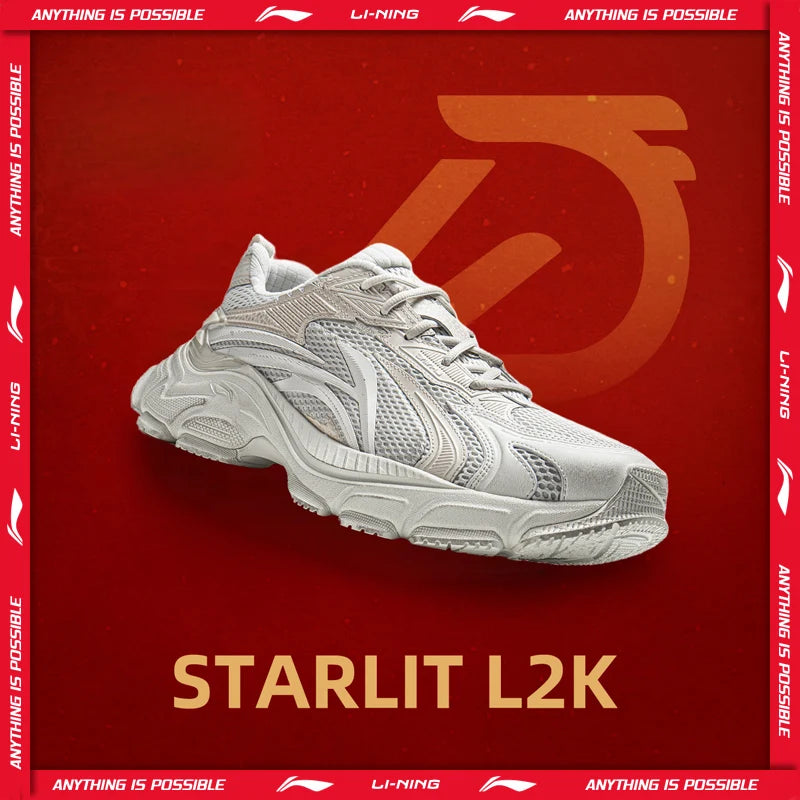 ស្បែកជើងបុរស Li-Ning STARLIT L2K របៀបរស់នៅ ទន់ ស្រាល លោតបានស្រួល ស្បែកជើងប៉ាតាទាន់សម័យ ធម្មតា AGLW005
