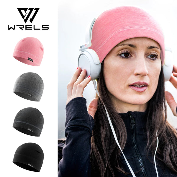 【high-quality】WRELS  Men's Winter Hat Windproof Winter Beanie Hat Thermal Warmer Cap Running Ski Cycling Sports Caps