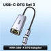 UGREEN USB C Ethernet Adapter 1000/100Mbps USB Lan RJ45 Thunderbolt 3 for Laptop Macbook Samsung iPad USB Ethernet Network Card USB-C OTG Set3 CHINA
