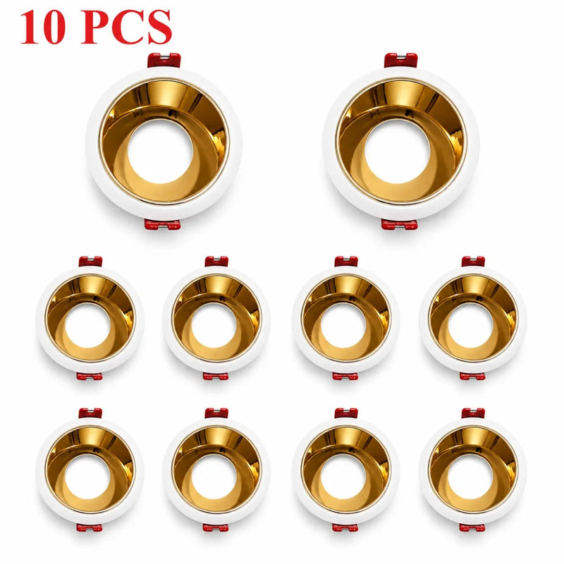 ចង្កៀងពិដាន JOYINLED 1/10 ដុំ ធ្វើពីអាលុយមីញ៉ូម រាងជារង្វង់ ពណ៌មាស សម្រាប់ដាក់ក្នុងចង្កៀងពិដាន MR16 GU10