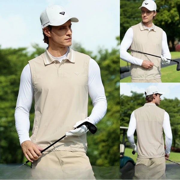 PGM Men's Korean Golf Vest Top Summer Breathable Stretch Jacket Clothing YF875