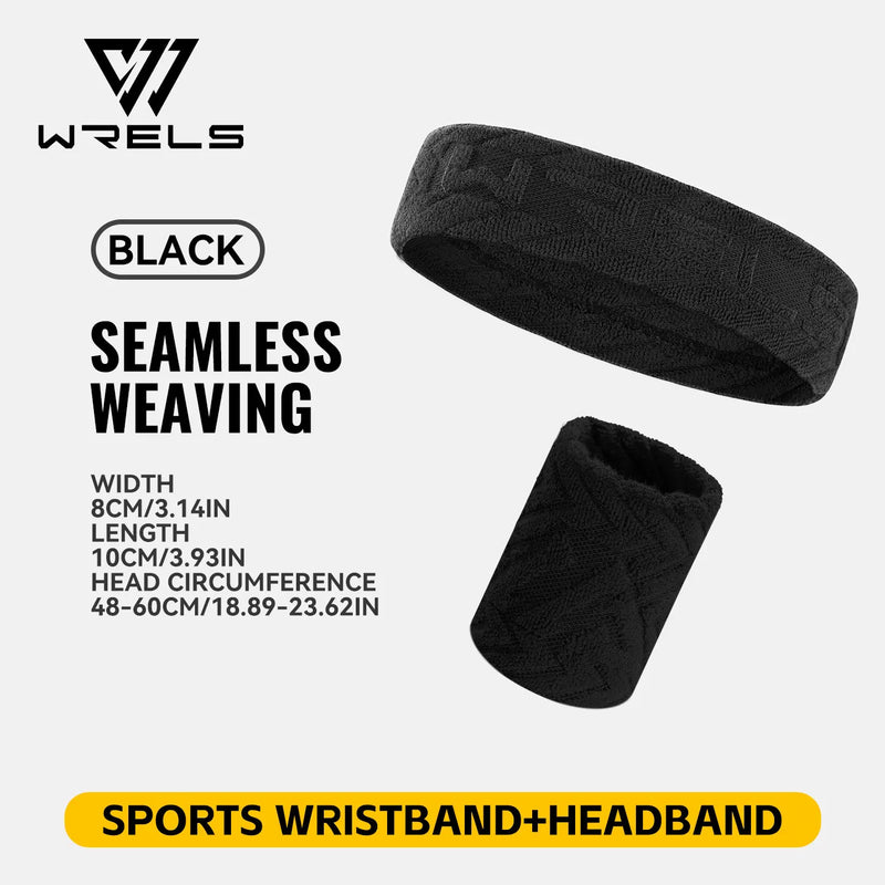 WRELS Sweatbands Wristbands Absorbent Breathable Quick Dry Elastic Soft Tennis Basketball Gym Fitness Training Sports Wrist Band