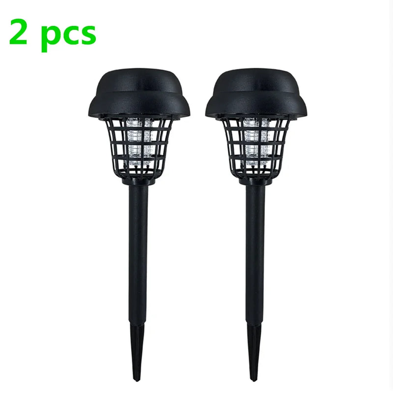 ចង្កៀងសម្លាប់មូស Joyinled 2PCS ថាមពលព្រះអាទិត្យ ធន់នឹងទឹក ក្រៅផ្ទះ កាំរស្មីយូវី អគ្គិសនី អន្ទាក់សត្វល្អិត សម្រាប់សួនច្បារ សួនច្បារ ទីធ្លា ការគ្រប់គ្រងសត្វល្អិត
