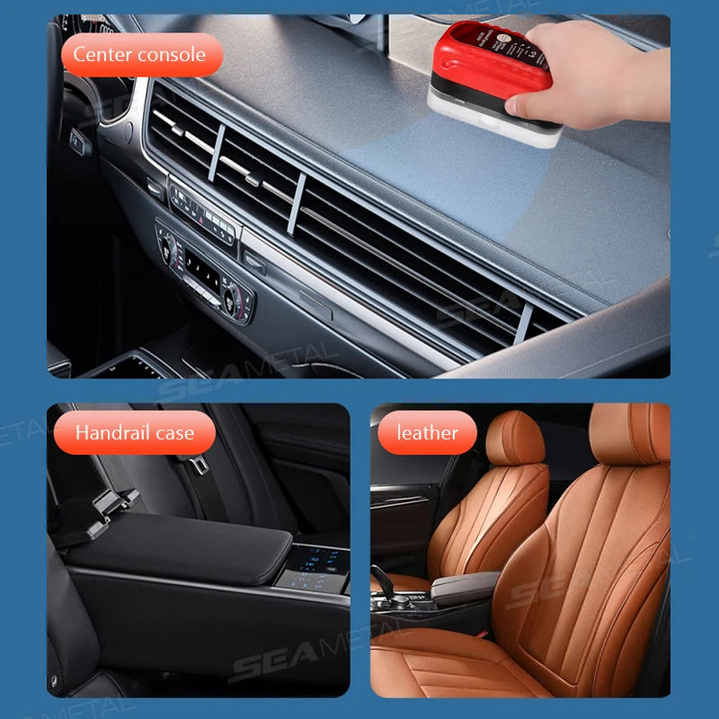 SEAMETAL Car Glass Sponge Cleaning Brush Car Window Glass Cleaner Removes Dirt Windshield Oil Film Cleaner Glass Oil Film Brush
