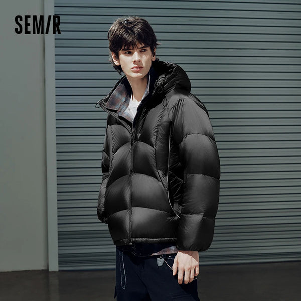 អាវក្រៅបុរស Semir រចនាបថទំនើប រចនាបថខាងក្រៅ មានក្រណាត់ការពារទឹកជ្រាប ឆ្នាំ២០២៦ ថ្មីសម្រាប់ពាក់ប្រចាំថ្ងៃ រដូវរងា រចនាបថធម្មតាសម្រាប់ទីក្រុង