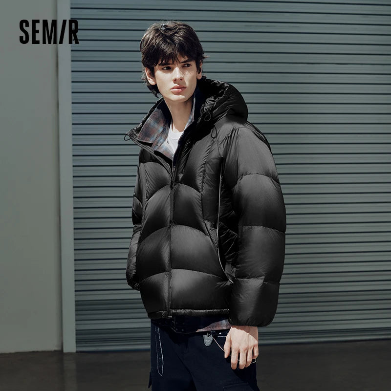 អាវក្រៅបុរស Semir រចនាបថទំនើប រចនាបថខាងក្រៅ មានក្រណាត់ការពារទឹកជ្រាប ឆ្នាំ២០២៦ ថ្មីសម្រាប់ពាក់ប្រចាំថ្ងៃ រដូវរងា រចនាបថធម្មតាសម្រាប់ទីក្រុង