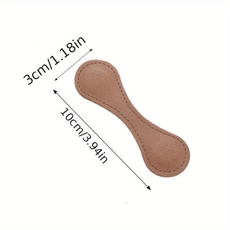 2pcs No-Sew Magnetic PU Leather Clips.Fix Cuffs,Trouser Legs,Scarves,Strong Magnetic Hold,No Damage Removable Buckles.