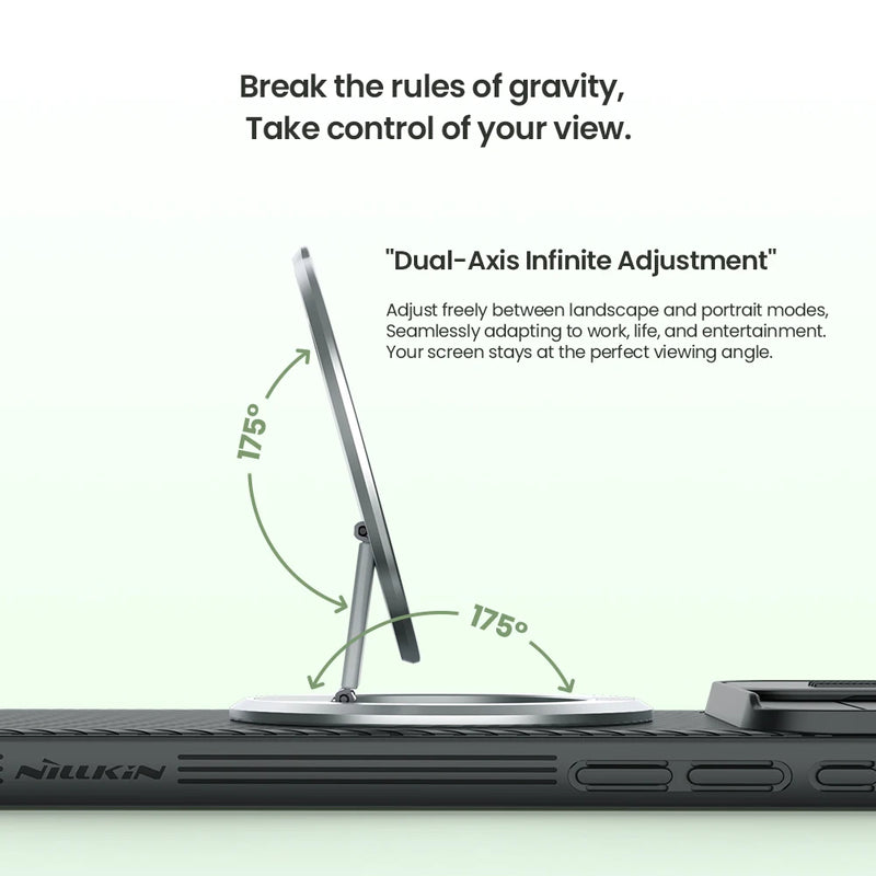 NILLKIN Magnetic Phone Holder For iPhone 16 Foldable Ring Buckle Back Adhesive Stand Portable Car Phone Holder For Huawei Xiaomi
