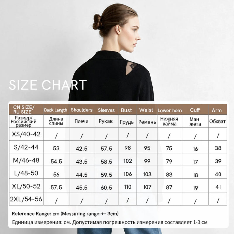 Amii V-Neck Knit Cardigan Lace Patchwork Loose Fit Lightweight Minimalist Slimming Commuter Top Autumn Women's Hooded 12613037