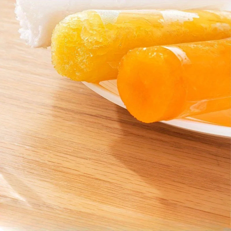 50pcs/pack Food Grade Disposable Self-Sealing Popsicle Bags Transparent DIY Ice Pop Molds Kitchen Summer Homemade Ice Cream