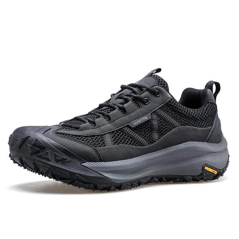 HUMTTO Men's Outdoor Summer Anti-slip Hiking Shoes Wear-resistant Mountain Climbing Sneakers Breathable Trekking Boots for Man