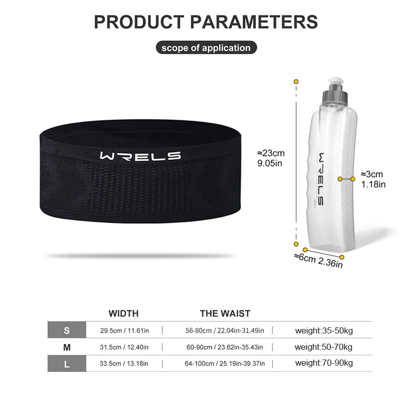 WRELS Seamless Invisible Running Waist Belt Bag Gym Bags Lightweight Mobile Phone Bags Portable Elastic Run Cycling Bag