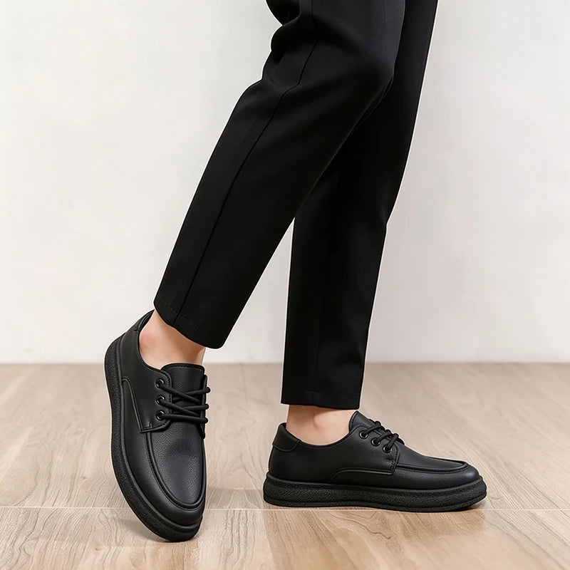 Men's lace up casual shoes four seasons new breathable light soft sole lazy shoes fashion Joker outdoor walking party tide shoes