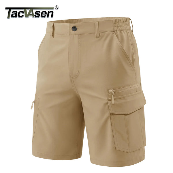 TACVASEN Men's 9 Inch 7 Pockets Cargo Shorts  Quick Dry Lightweight Outdoor Work Shorts Hiking Fishing Tactical Casual Pants Men