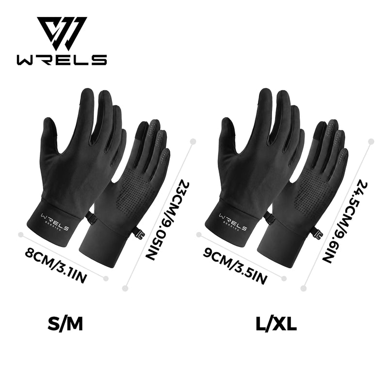 WRELS Sports Gloves Anti‑Slip Touch Screen Gloves Running Cycling Driving Hiking Winter Men Women Outdoor Thermal Glove Liners