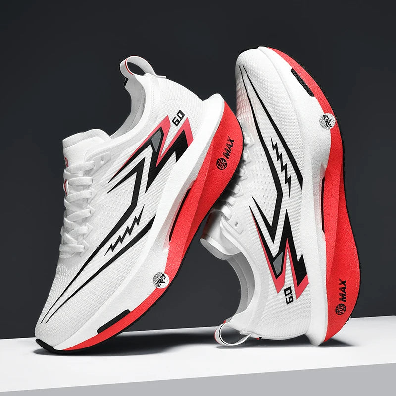 Mens Running Shoes 2025 New Lightweight Rebound Breathable Mesh Training Sneakers Flat Lace-up Comfortable Tennis Shoes for Men