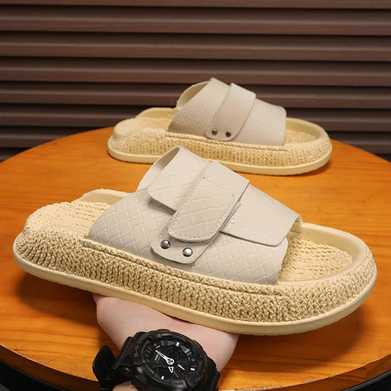 Men's slippers summer new soft-sole anti-slip sports outdoor casual walking slippers fashion youth Joker breathable beach shoes