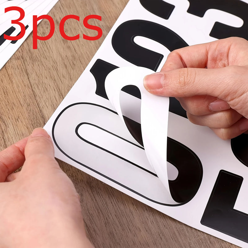 1/2/3pcs 4inch 0 to 9 digit stickers, waterproof stickers for mailbox house number labels, suitable for office, school, and home