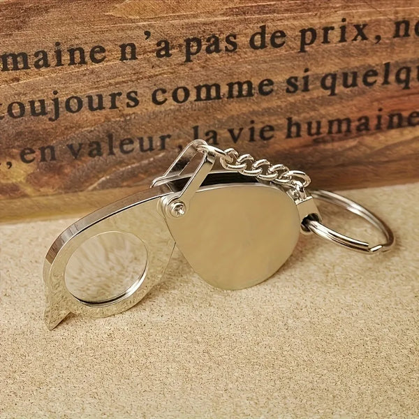 1pc 20X Magnifying Glass with UV-Resistant Coating and Sturdy Metal Frame,High Quality Glass Lens,for Reading and Fine Work.