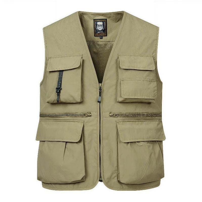 New Outdoor Casual Fashionable Versatile Men's Sleeveless Top Comfortable Fit Multi-pocket Breathable Outdoor Fishing Vest