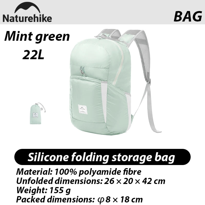 Naturehike 2025 Camping Backpack 30L Large Capacity Portable Foldable Waterproof Shoulder Bag Outdoor Travel Hiking Picnic Bag