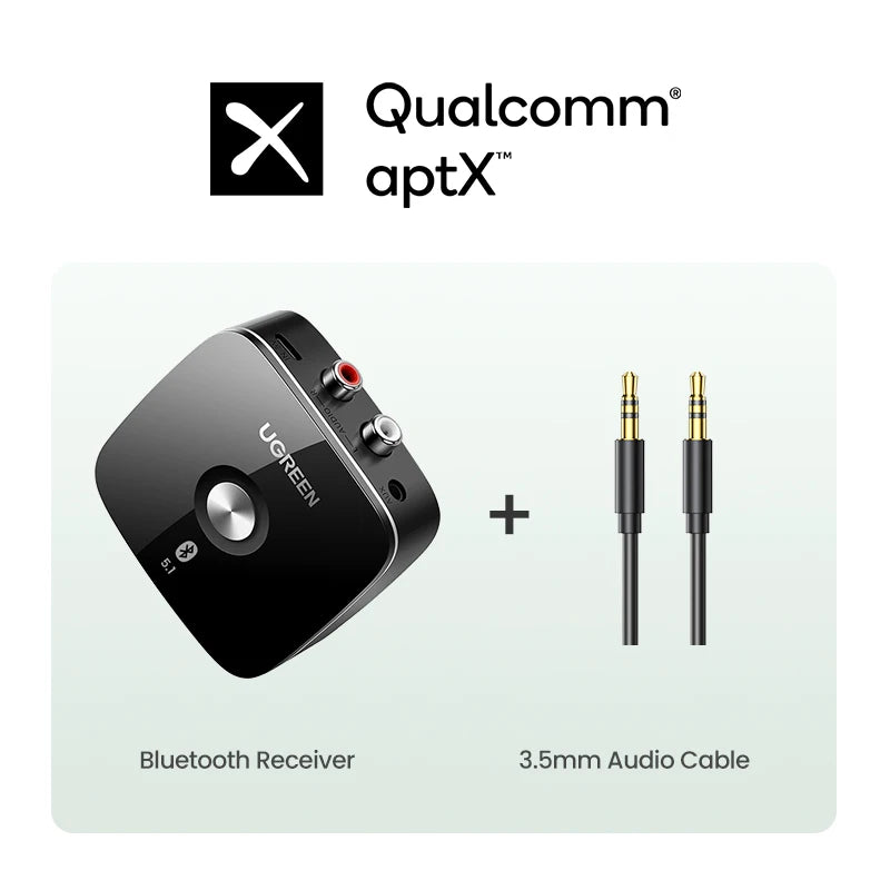 【RU special】 UGREEN RCA Bluetooth aptX / aptX HD For Speaker Earphones Adapter
