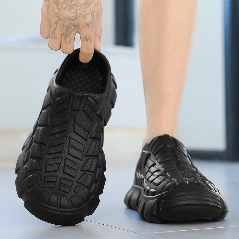 Hotel Chef Shoes Four Seasons New Waterproof Non-Slip Oil-Proof Kitchen Work Shoes Men's Fashion Casual EVA Outdoor Walking Shoe