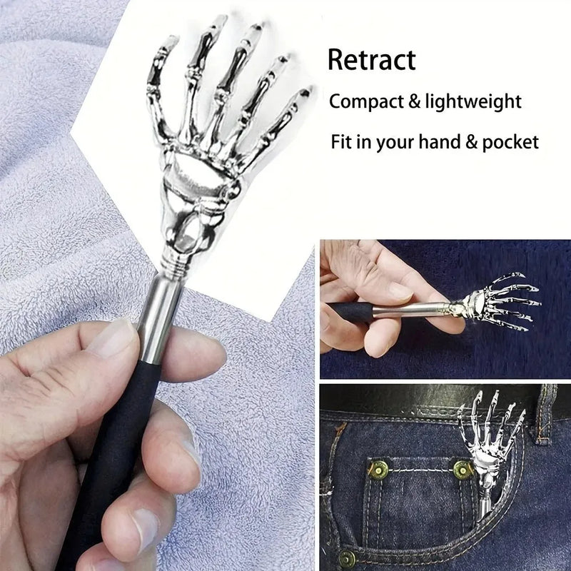 Ghost Hand Itchy Scratch Stainless Steel Scalable Home Massager No Need for People, Old Man Happy Scratcher Itchy Scratch