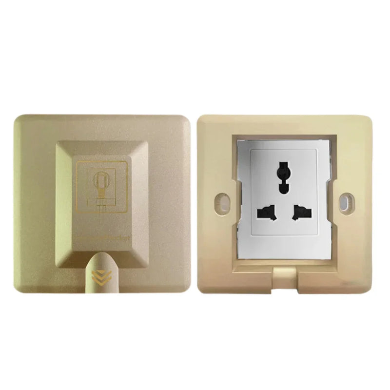 UK Plug 13A Wall Embedded Socket Panel, Hidden Wall 220V Electrical Socket, Model 86 Refrigerator Invisible Power Outlet