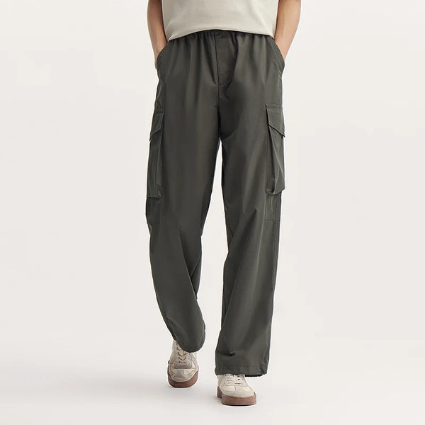 ខោបុរស Semir សម្រាប់ពាក់ក្រៅផ្ទះ ធំទូលាយ ត្រង់ រចនាប័ទ្មភ្នំបែប Retro រចនាប័ទ្មធម្មតា ខោធ្វើការ ខោរដូវស្លឹកឈើជ្រុះ ឆ្នាំ២០២៦